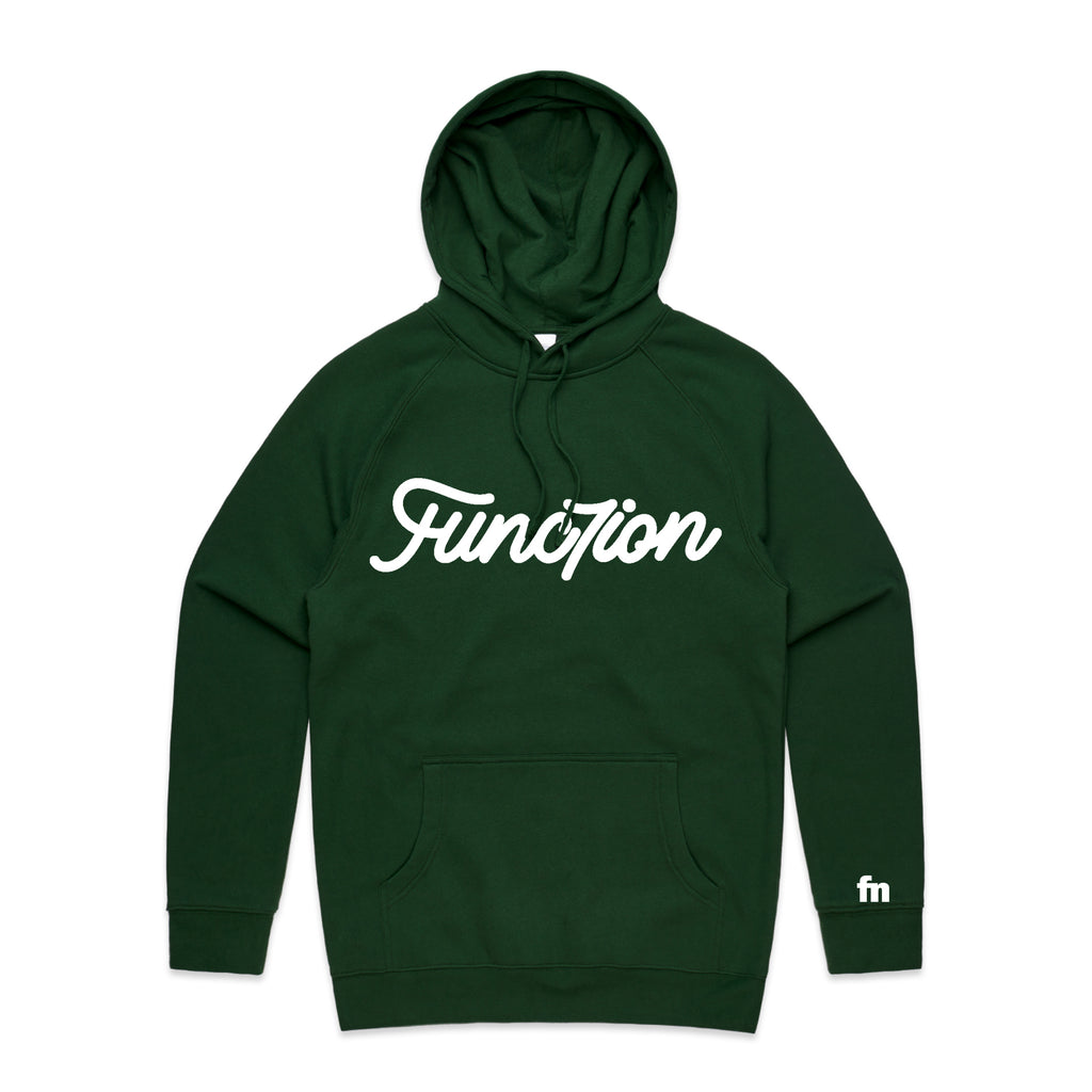Func7ion Script Logo Hoodie - Forest Green