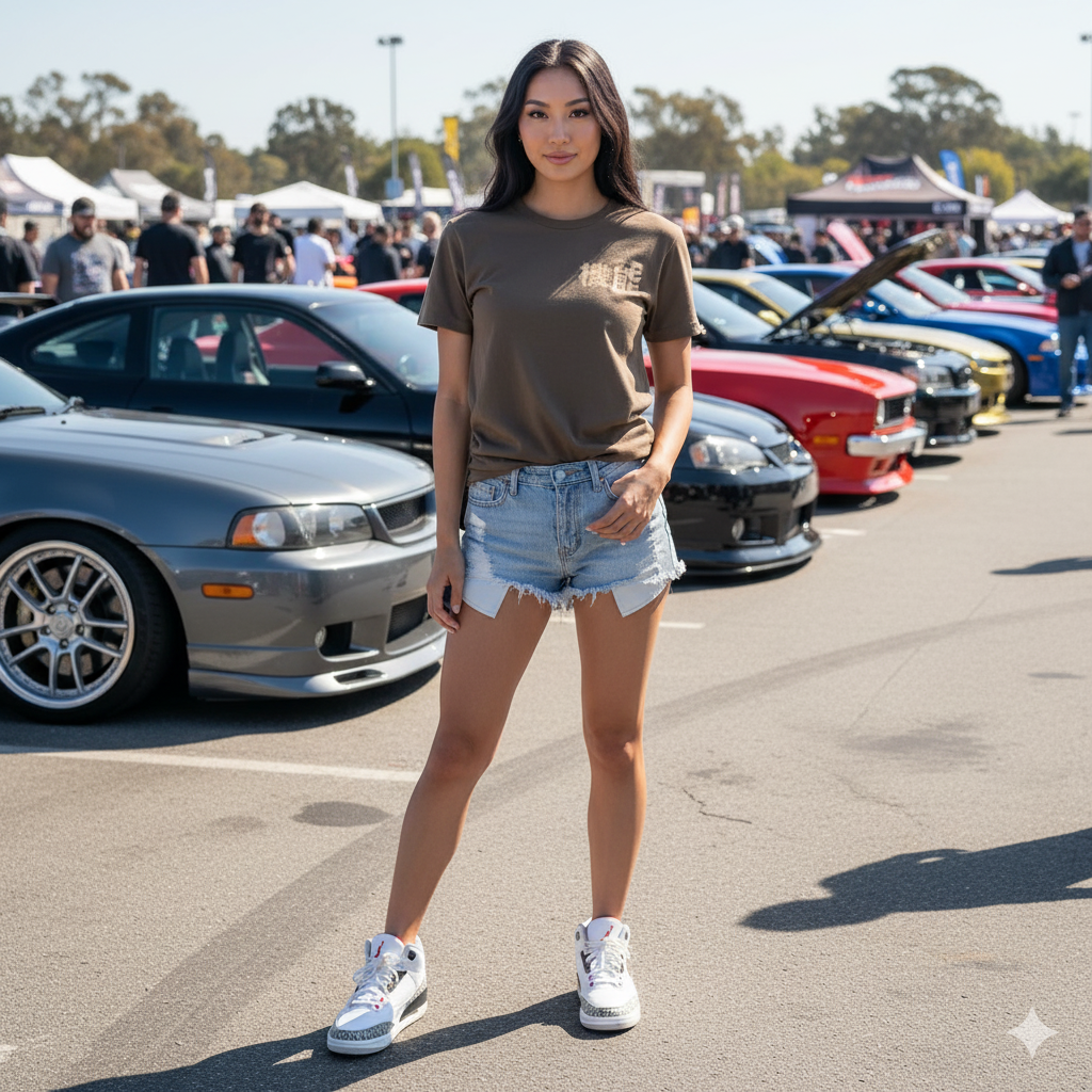 JDM Script Logo Tee - Walnut