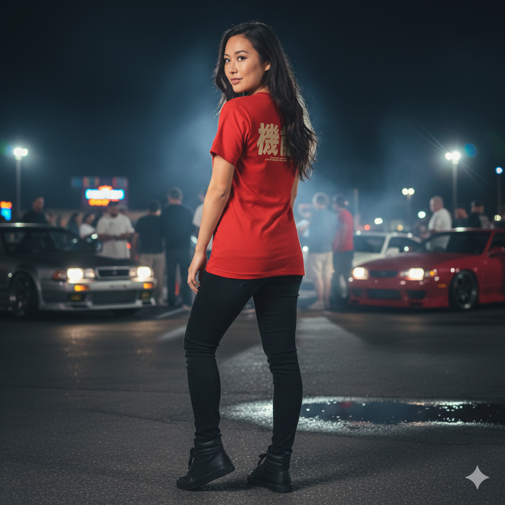 JDM Script Logo Tee - Red