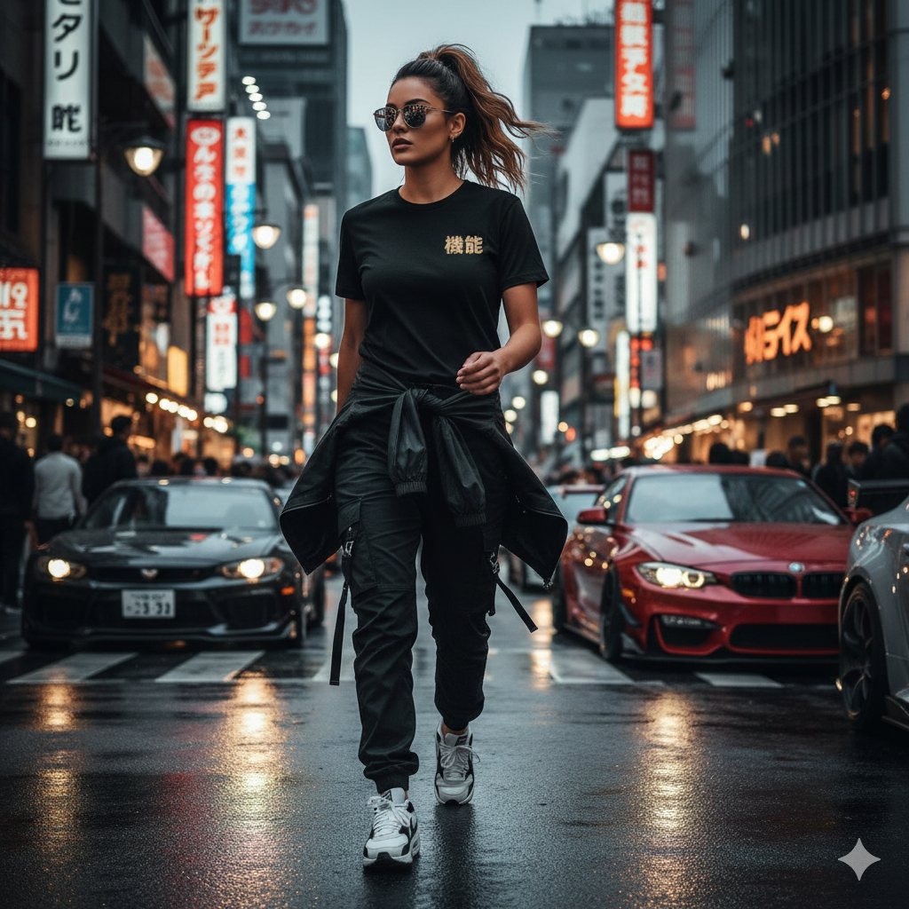 JDM Script Logo Tee - Black