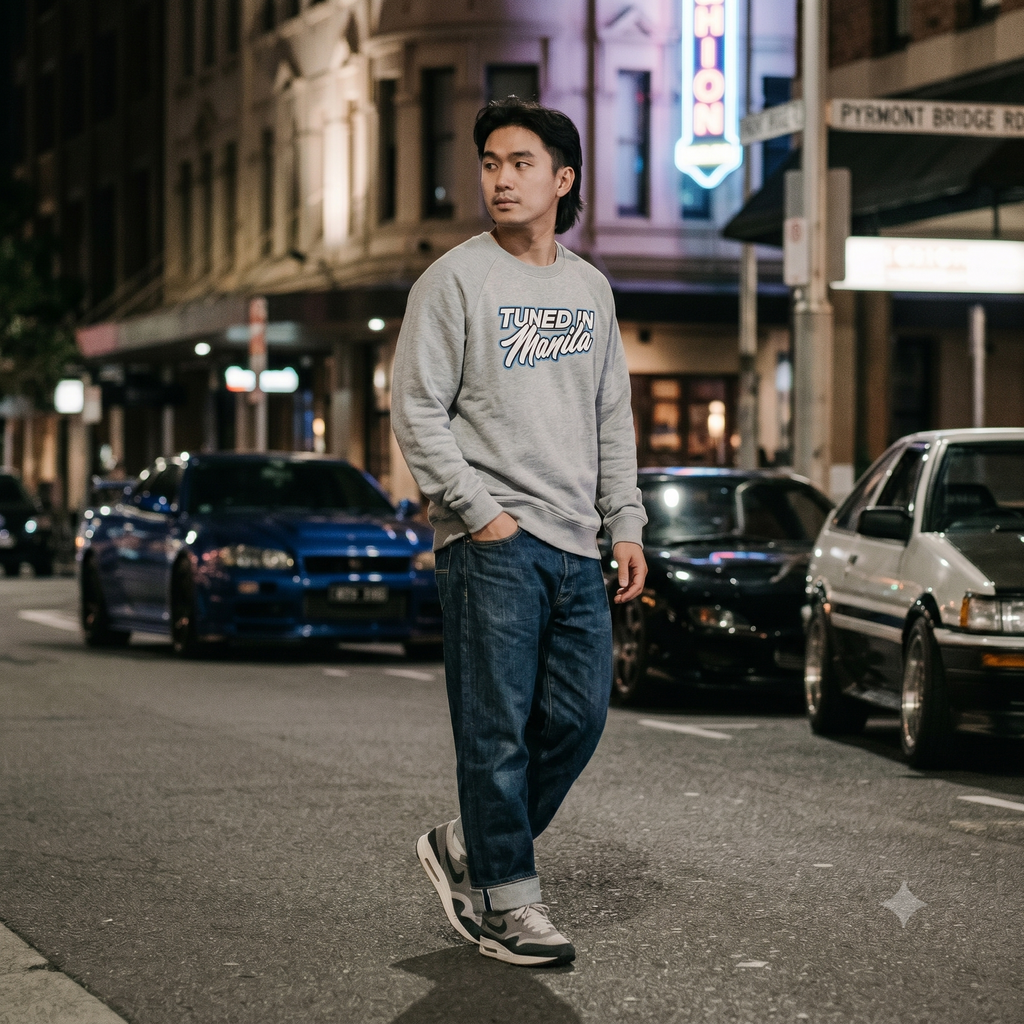 Func7ion Script Logo Jumper- Grey Marle