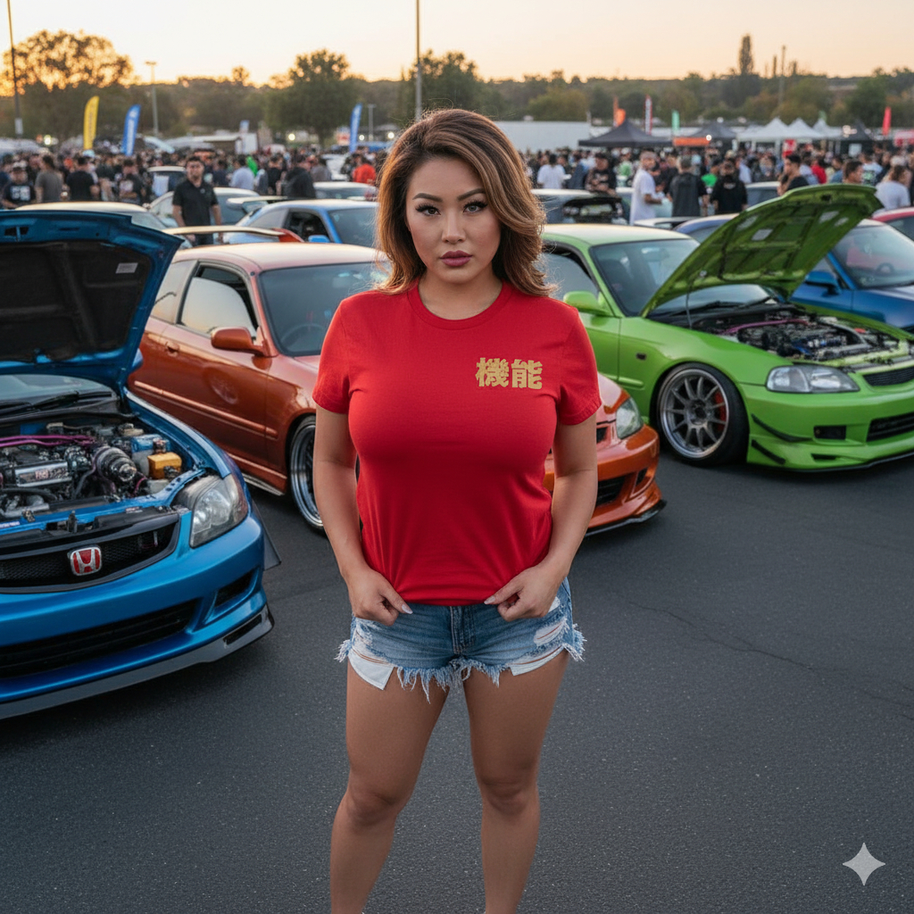 JDM Script Logo Tee - Red