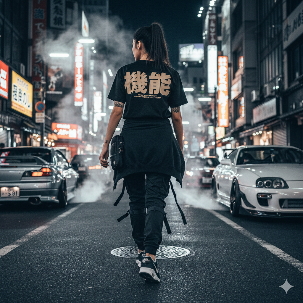 JDM Script Logo Tee - Black