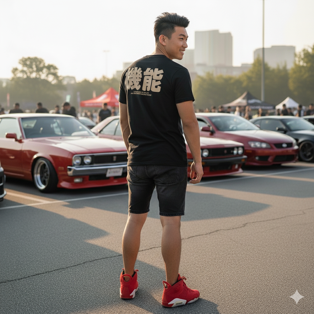 JDM Script Logo Tee - Black