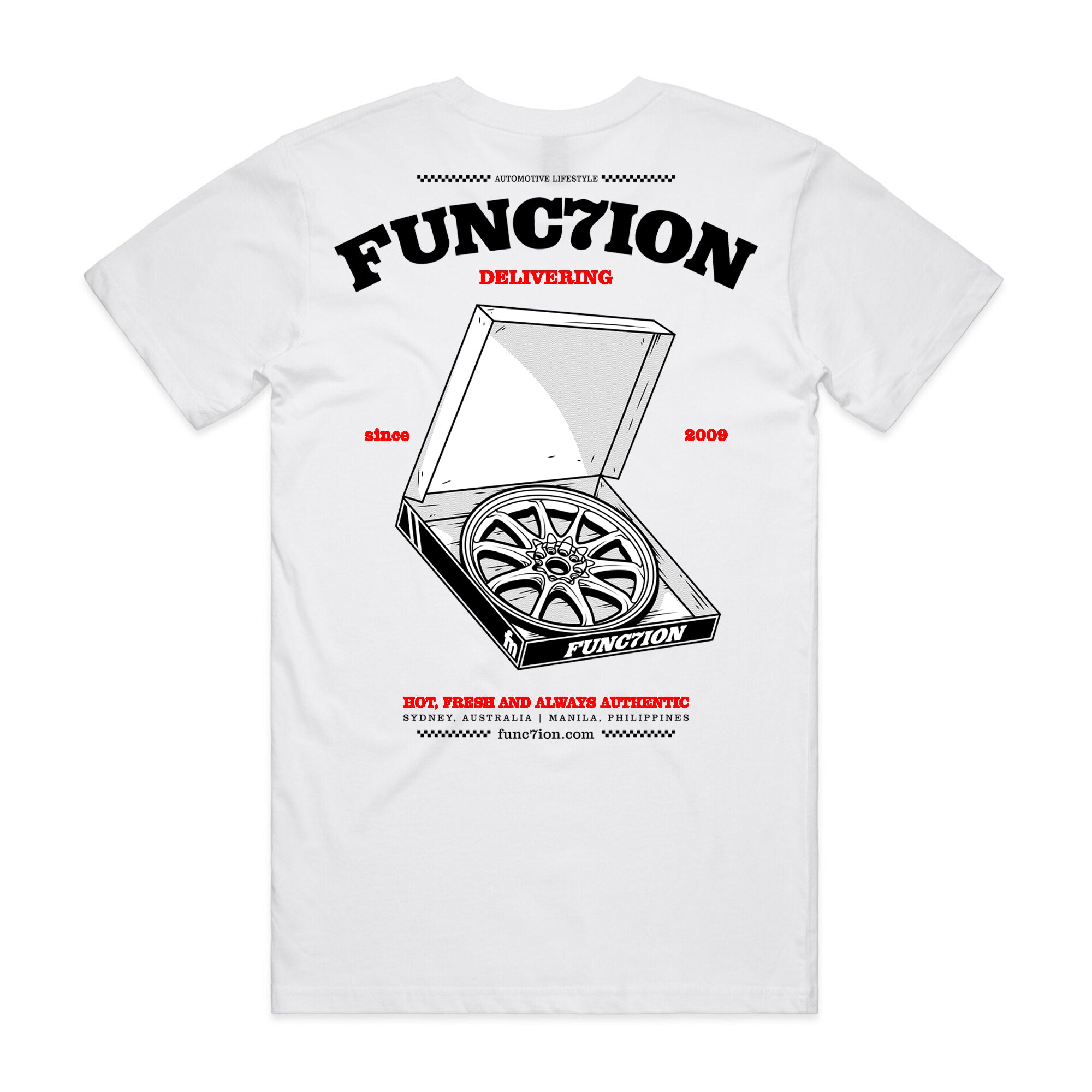 Hot Fresh and Authentic CE28N Pizza Tee (White)